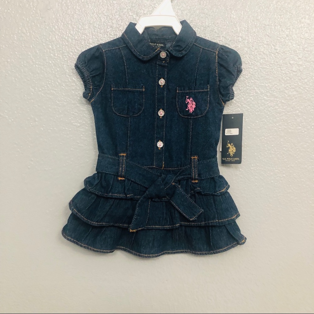 U.S Polo Assn Denim Toddler Dress
